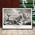 Attaque du cachalot Poster by Moryarty - Oil Painting canvas print