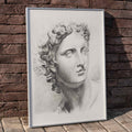 Tte de statue antique Poster by Moryarty - Oil Painting canvas print