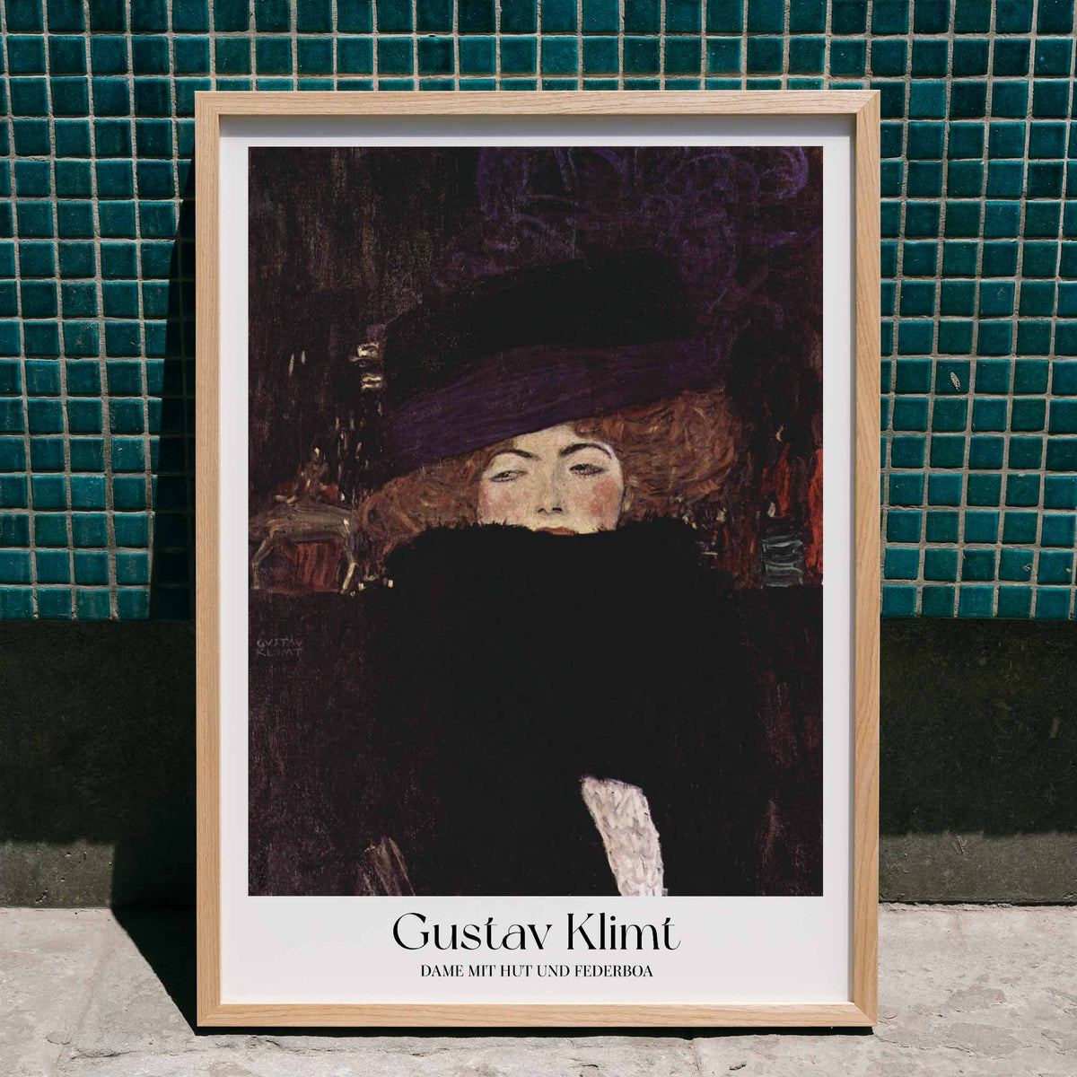 Dame au chapeau et  la boa de plumes Poster by Moryarty - Oil Painting canvas print