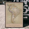 Carte ancienne du Brésil Canvas Print