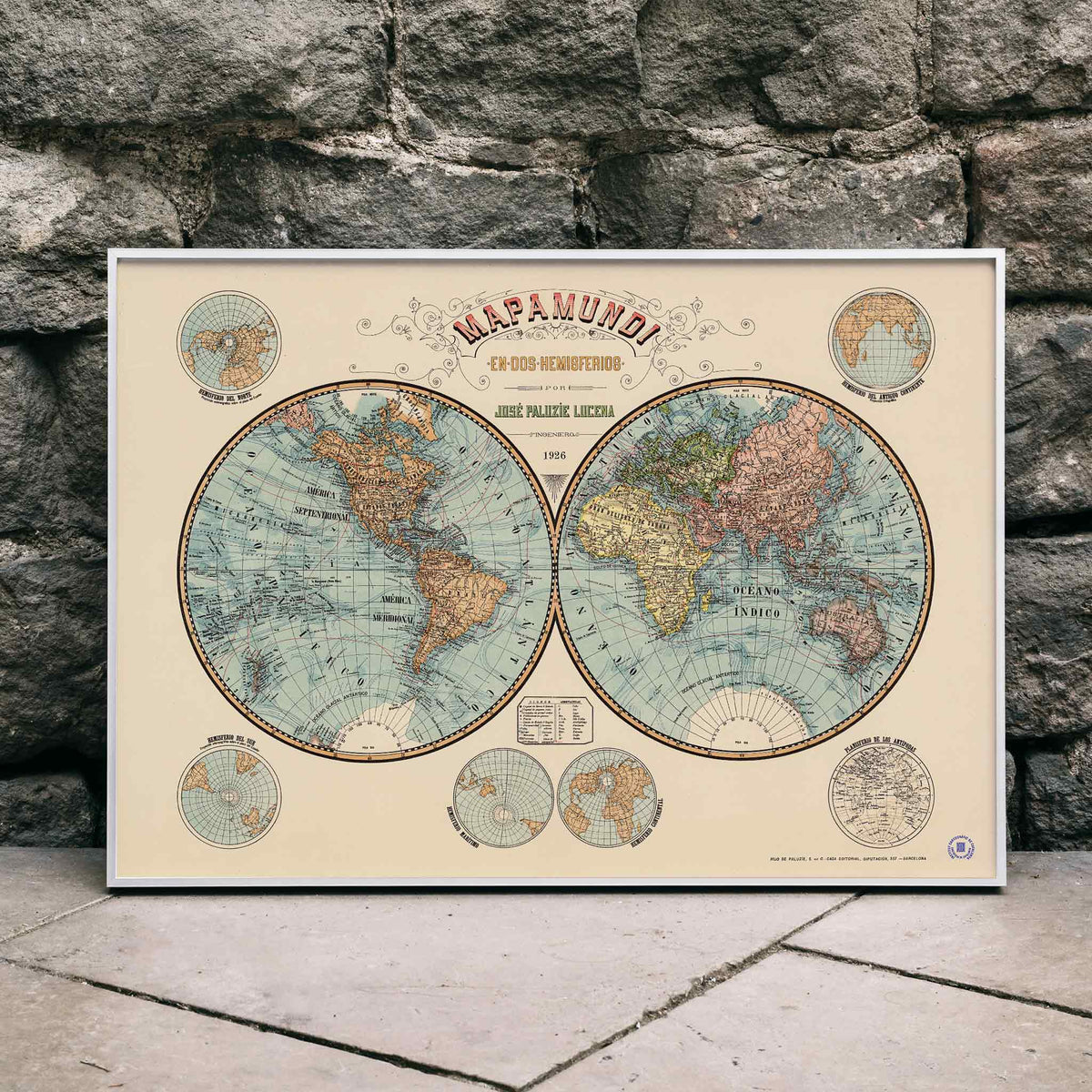 Mapamundi Poster by Moryarty - Oil Painting canvas print