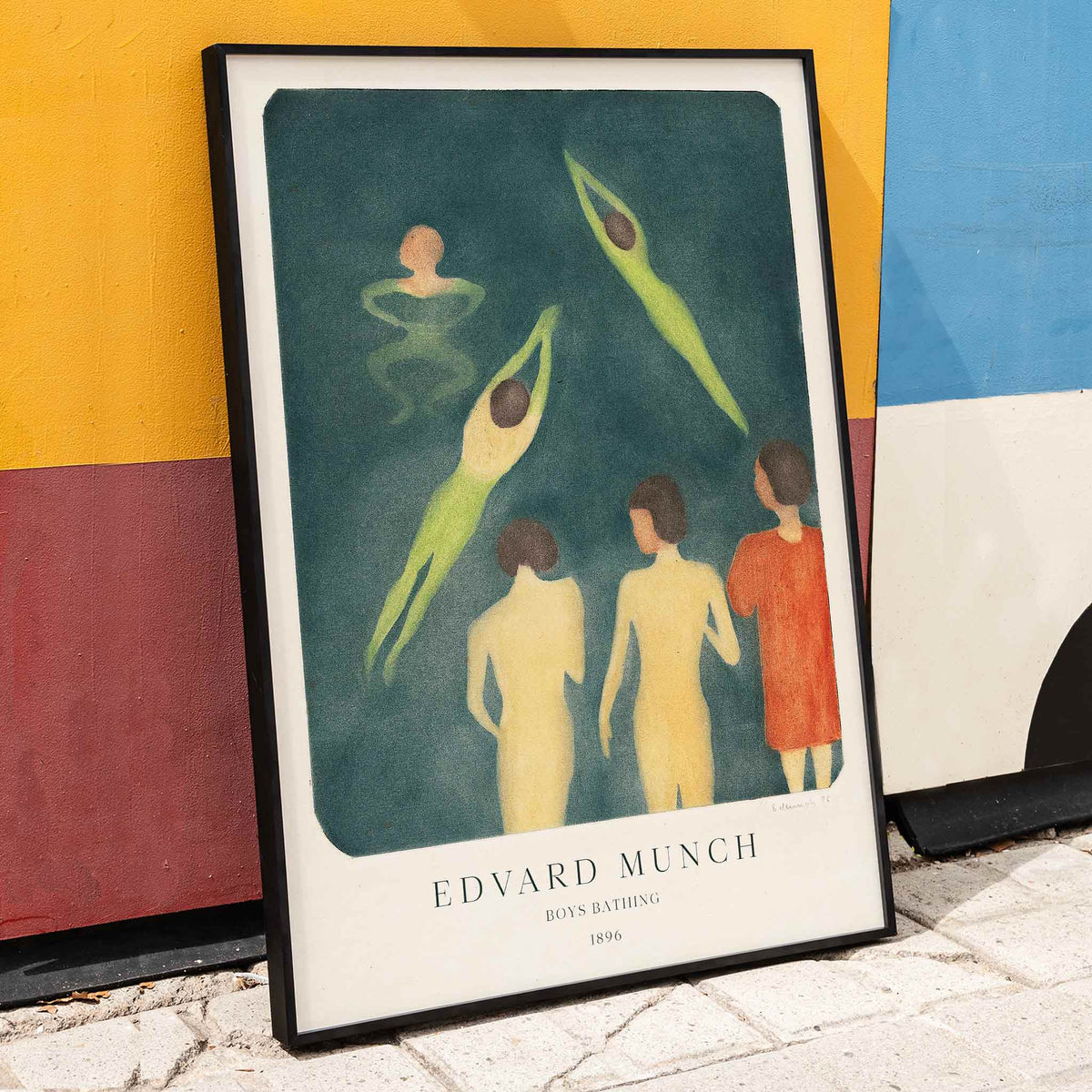 Garons se baignant Poster by Moryarty - Oil Painting canvas print