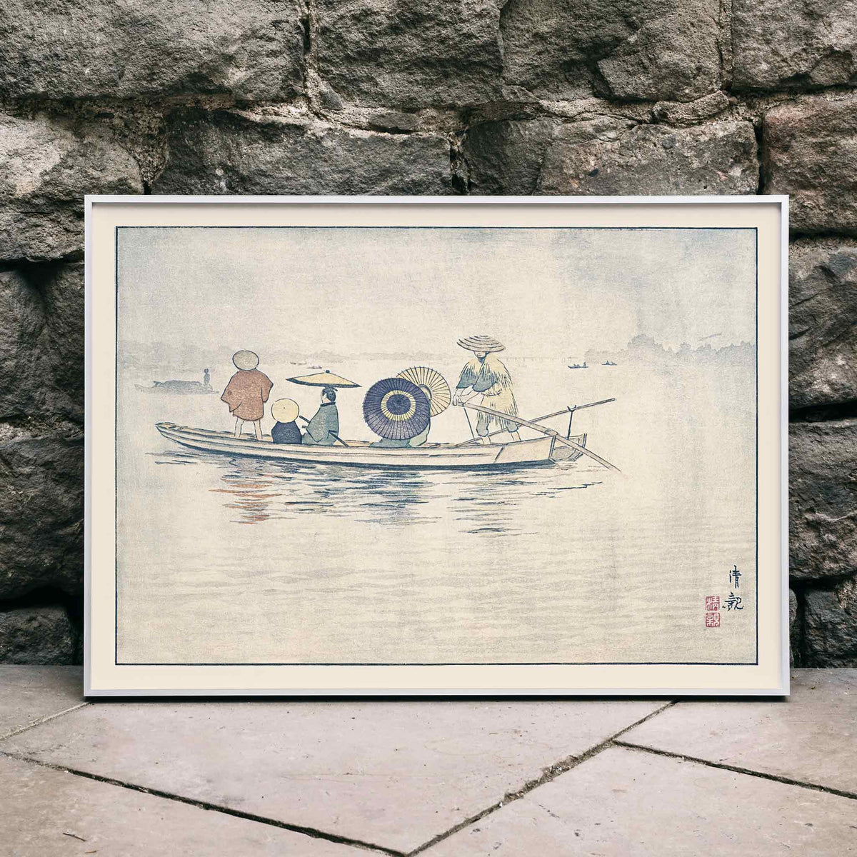 Pluie de printemps au pont kawa Poster by Moryarty - Oil Painting canvas print
