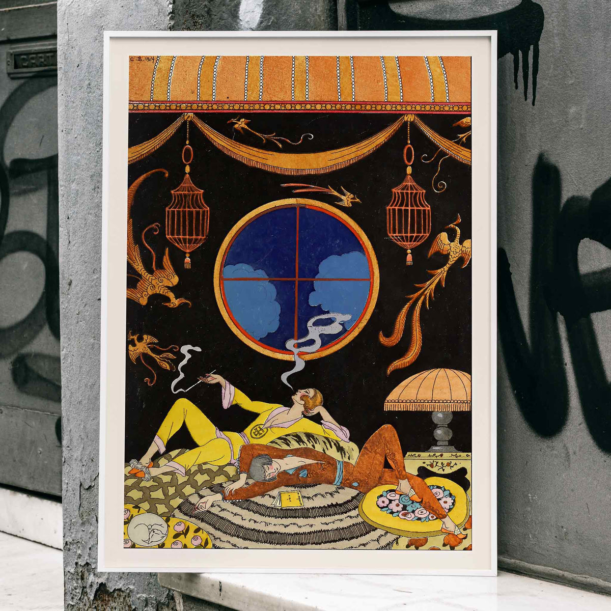 Falbalas et fanfreluches La paresse Poster by Moryarty - Oil Painting canvas print