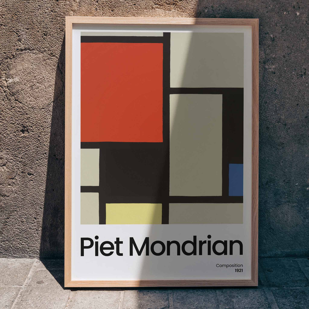 Composition avec grand plan rouge Canvas Print