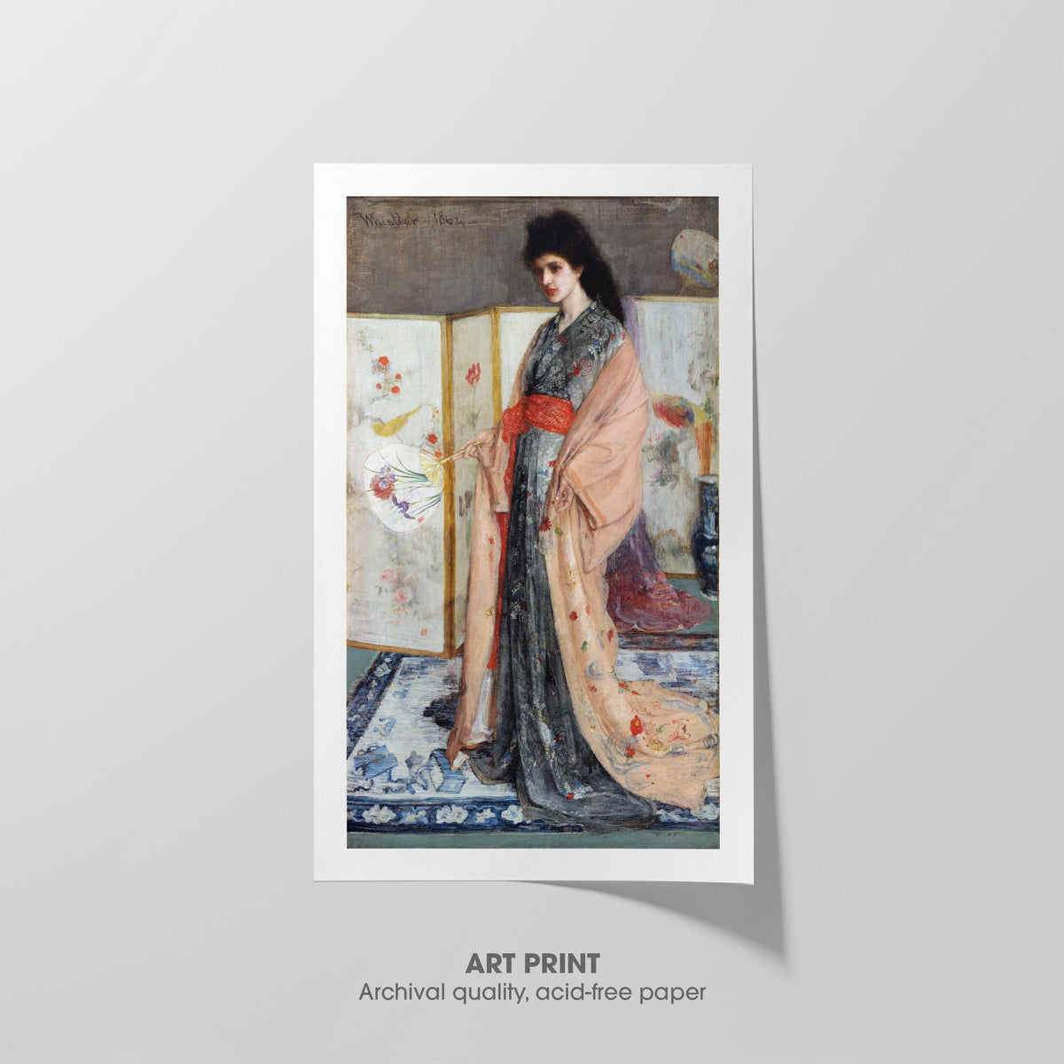Princess from the Land of Porcelain  Whistler  Art Print by Without A Frame - Oil Painting canvas print