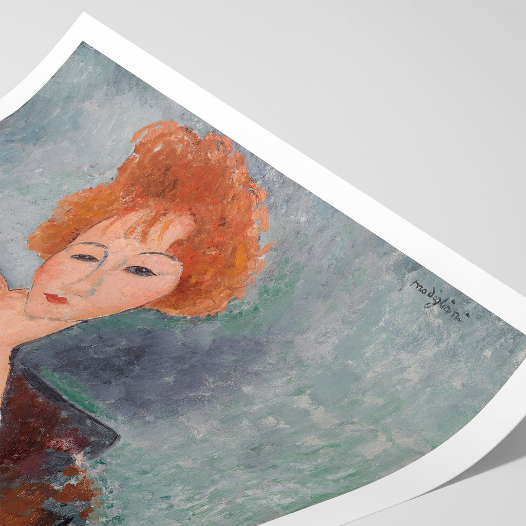 Redheaded Girl in Evening Dress Canvas Print