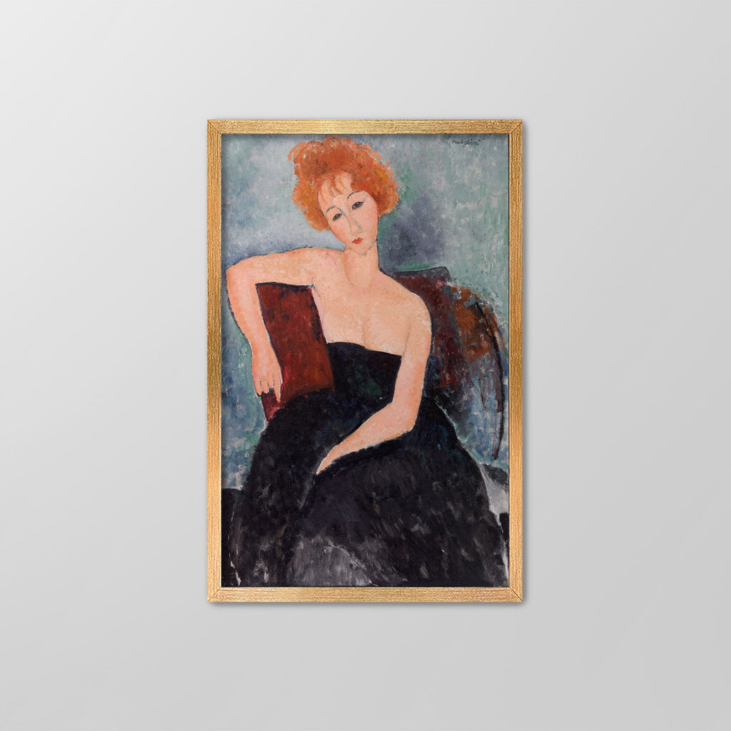 Redheaded Girl in Evening Dress Canvas Print