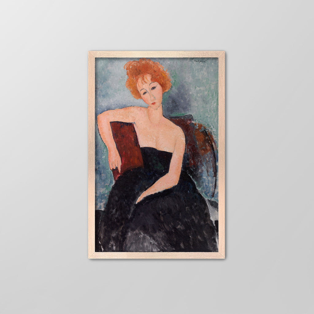 Redheaded Girl in Evening Dress Canvas Print