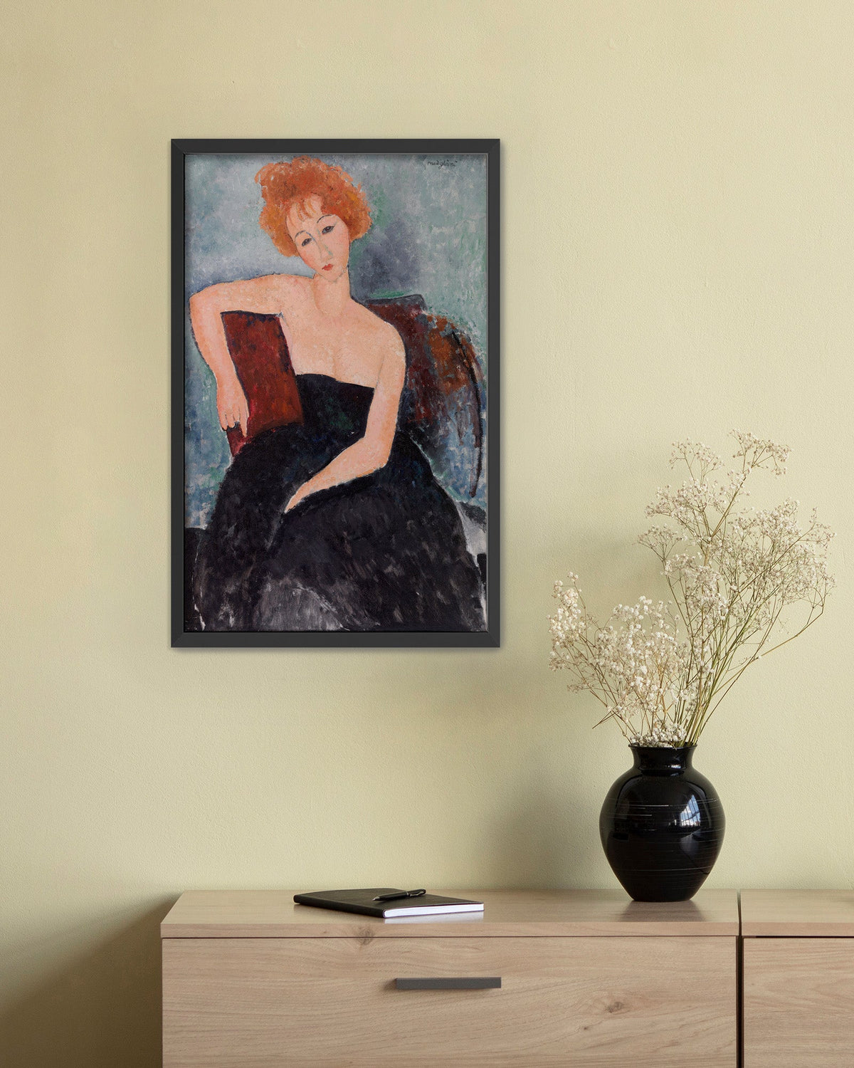 Redheaded Girl in Evening Dress Canvas Print