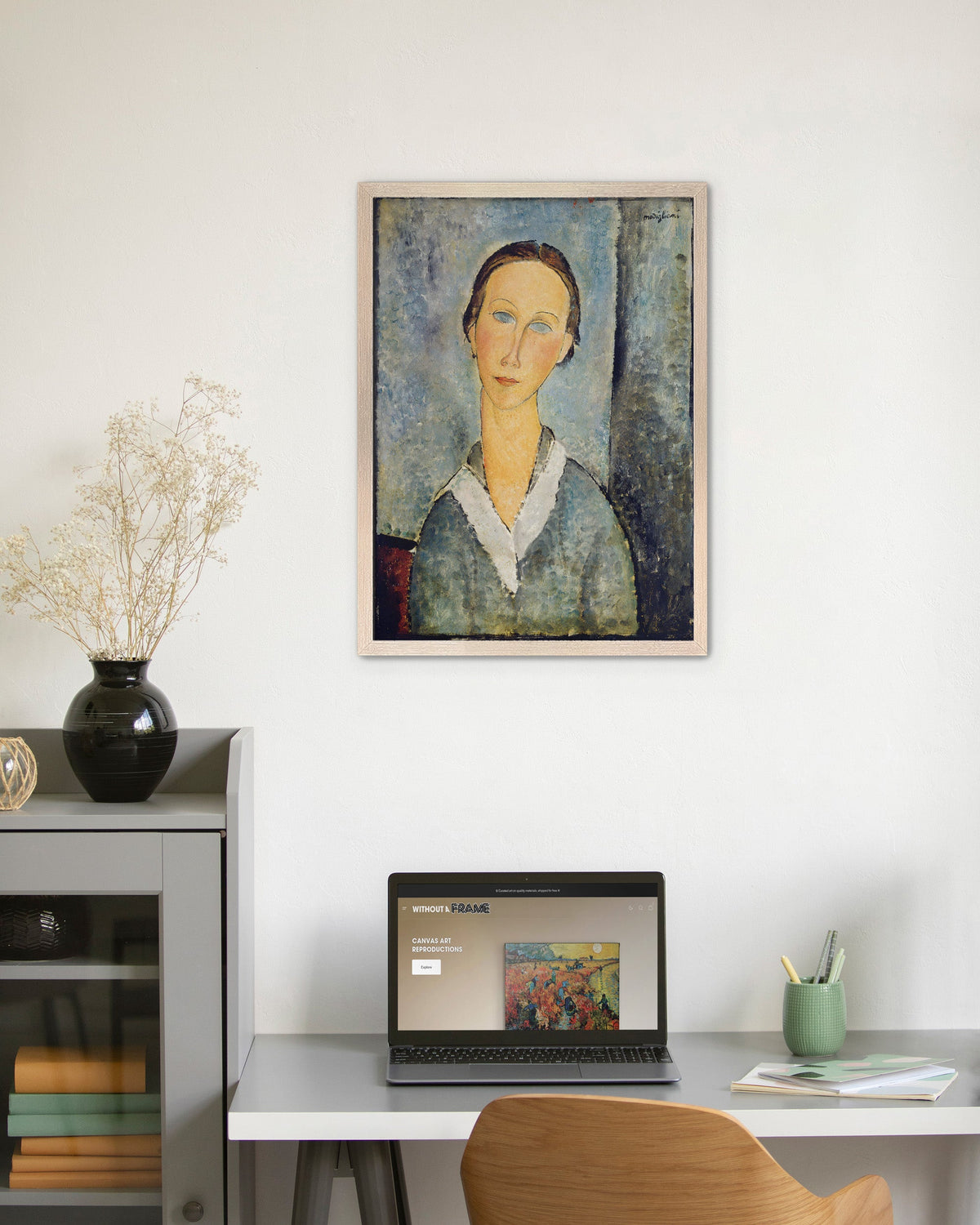 Girl in a Sailor's Blouse Canvas Print