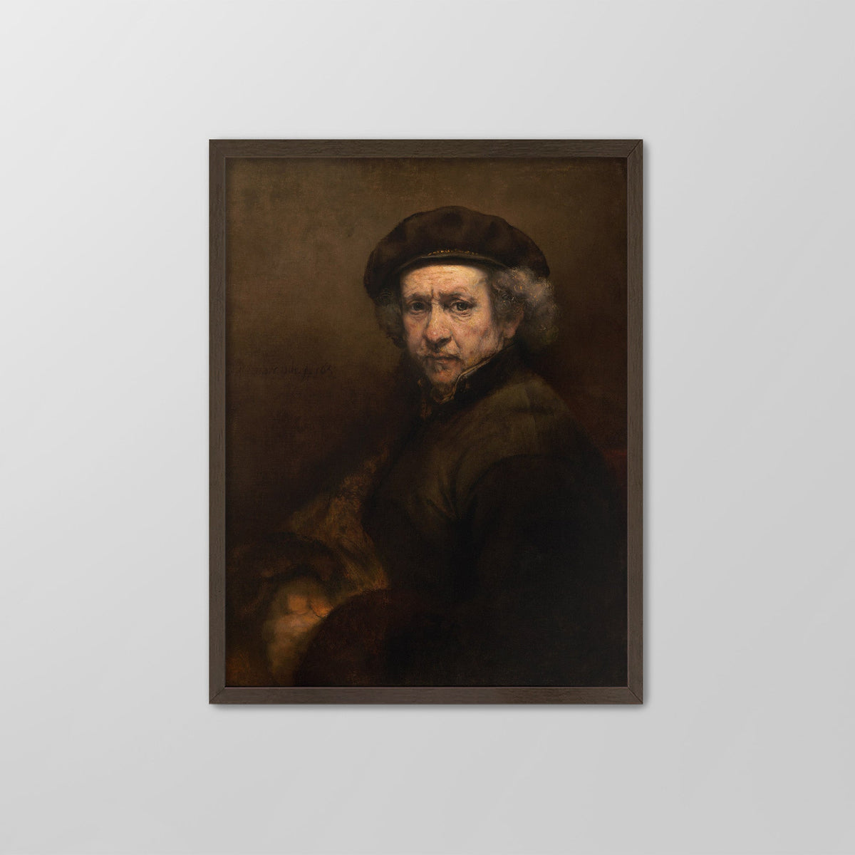 Self-Portrait with Beret Canvas Print