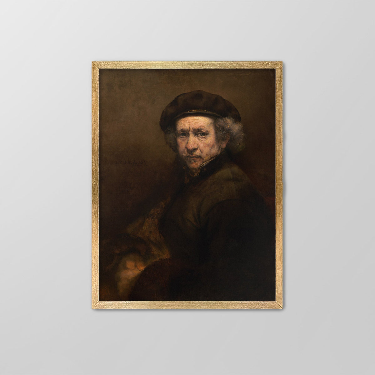 Self-Portrait with Beret Canvas Print