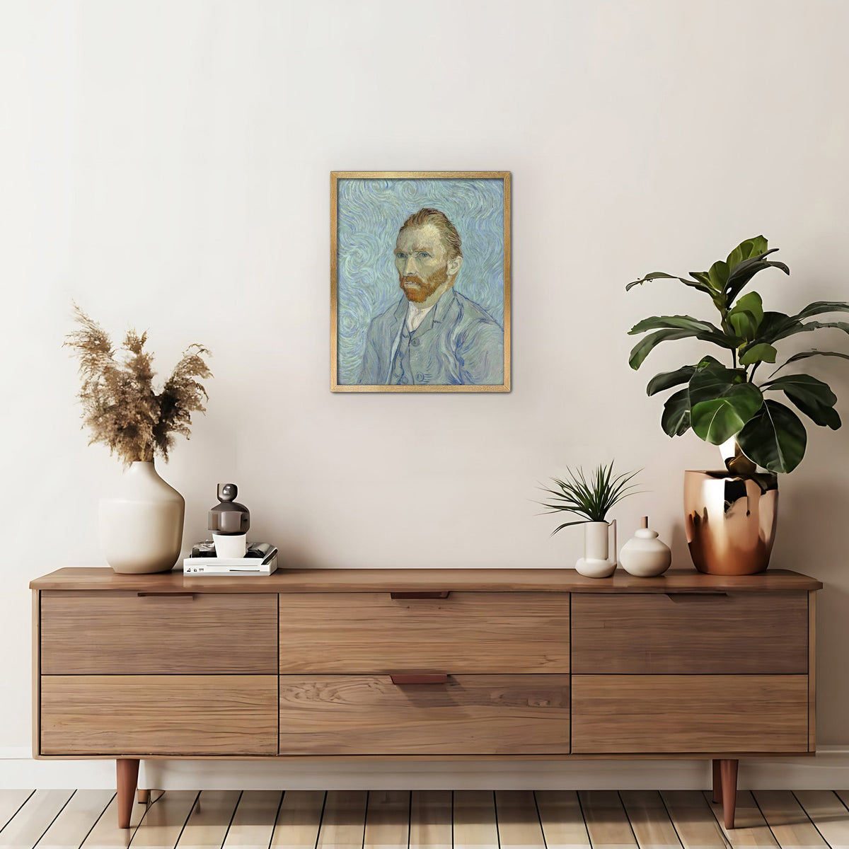 Self-Portrait (Blue) Canvas Print