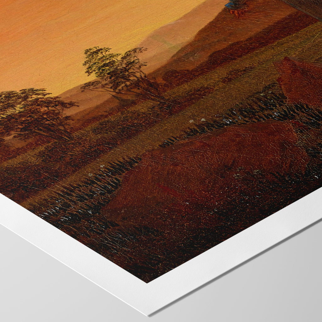 Woman in front of the Setting Sun Canvas Print
