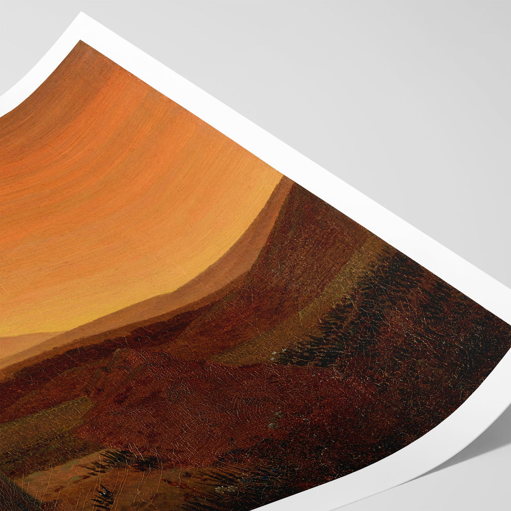 Woman in front of the Setting Sun Canvas Print