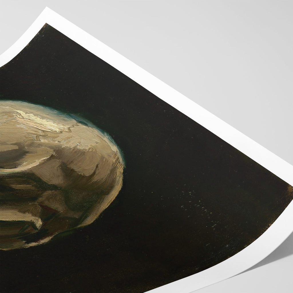 Skull of a Skeleton with Burning Cigarette Canvas Print