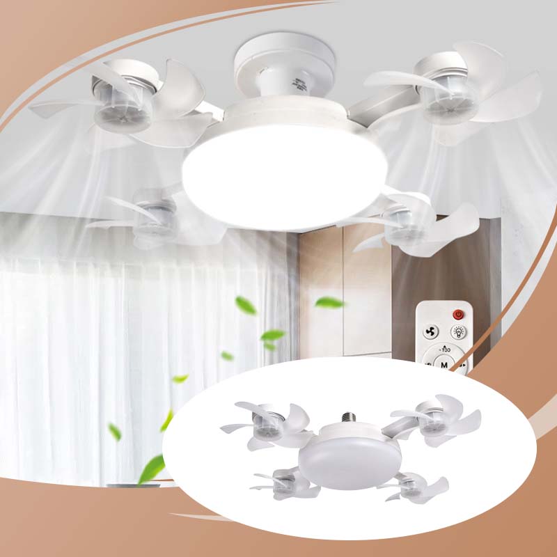 🌀New E27 Socket Ceiling Fan Light – 2‑in‑1 Silent LED Fan with Remote Control