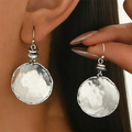 💫Vintage Hammered Metal Drop Earrings– Lightweight Geometric Statement Jewellery ✨