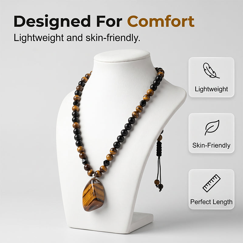 🧿Men's Tiger's Eye Beaded Necklace