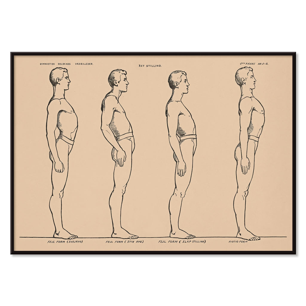 Étude de posture debout Canvas Print