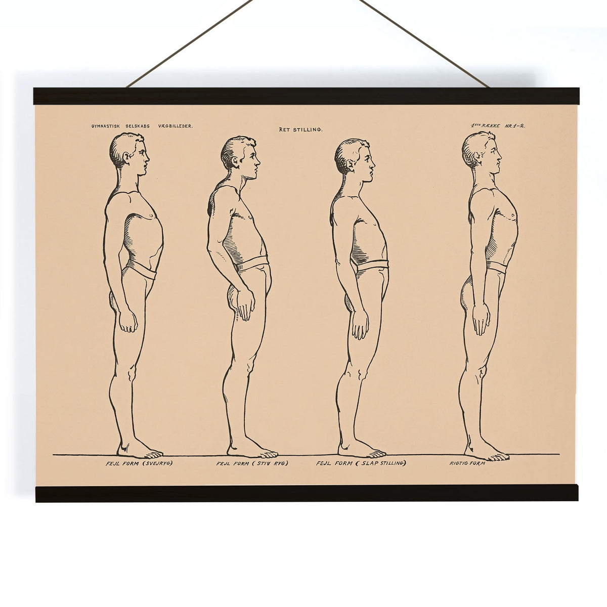 Étude de posture debout Canvas Print