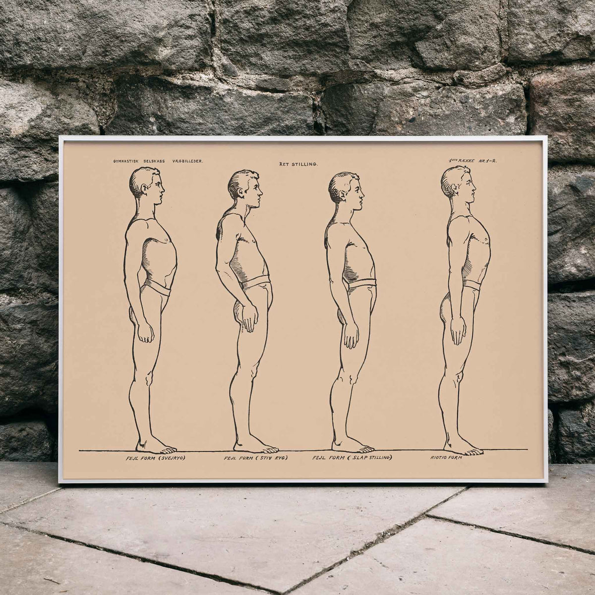 Étude de posture debout Canvas Print