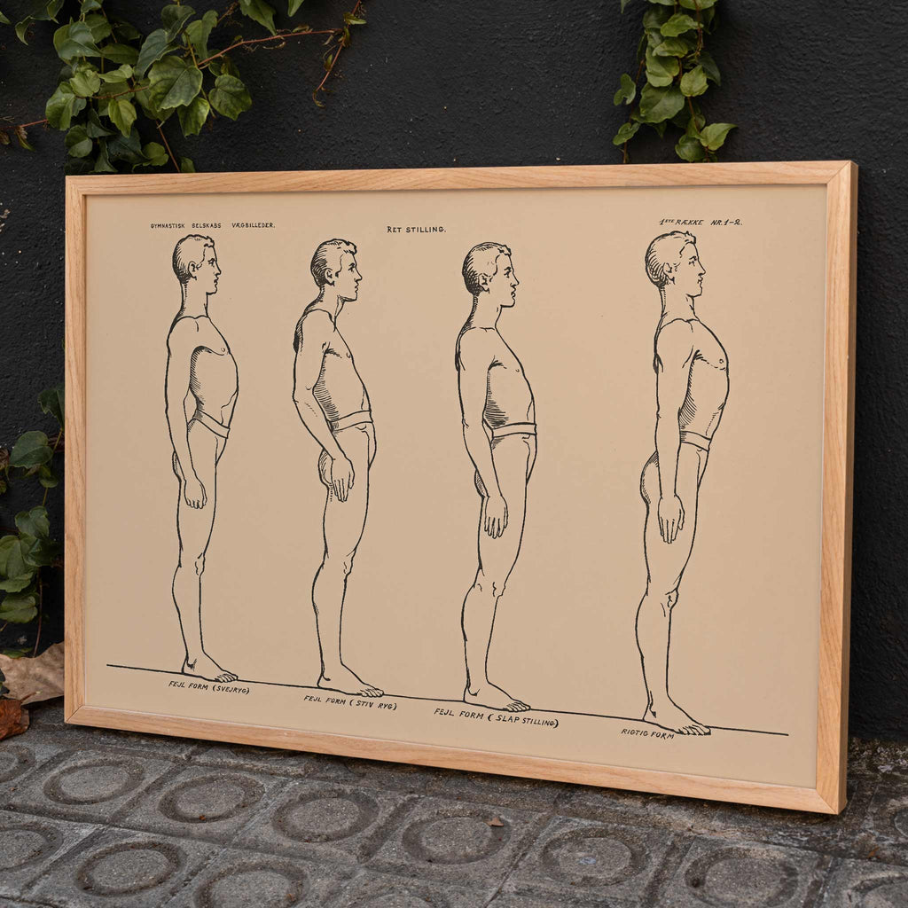 Étude de posture debout Canvas Print