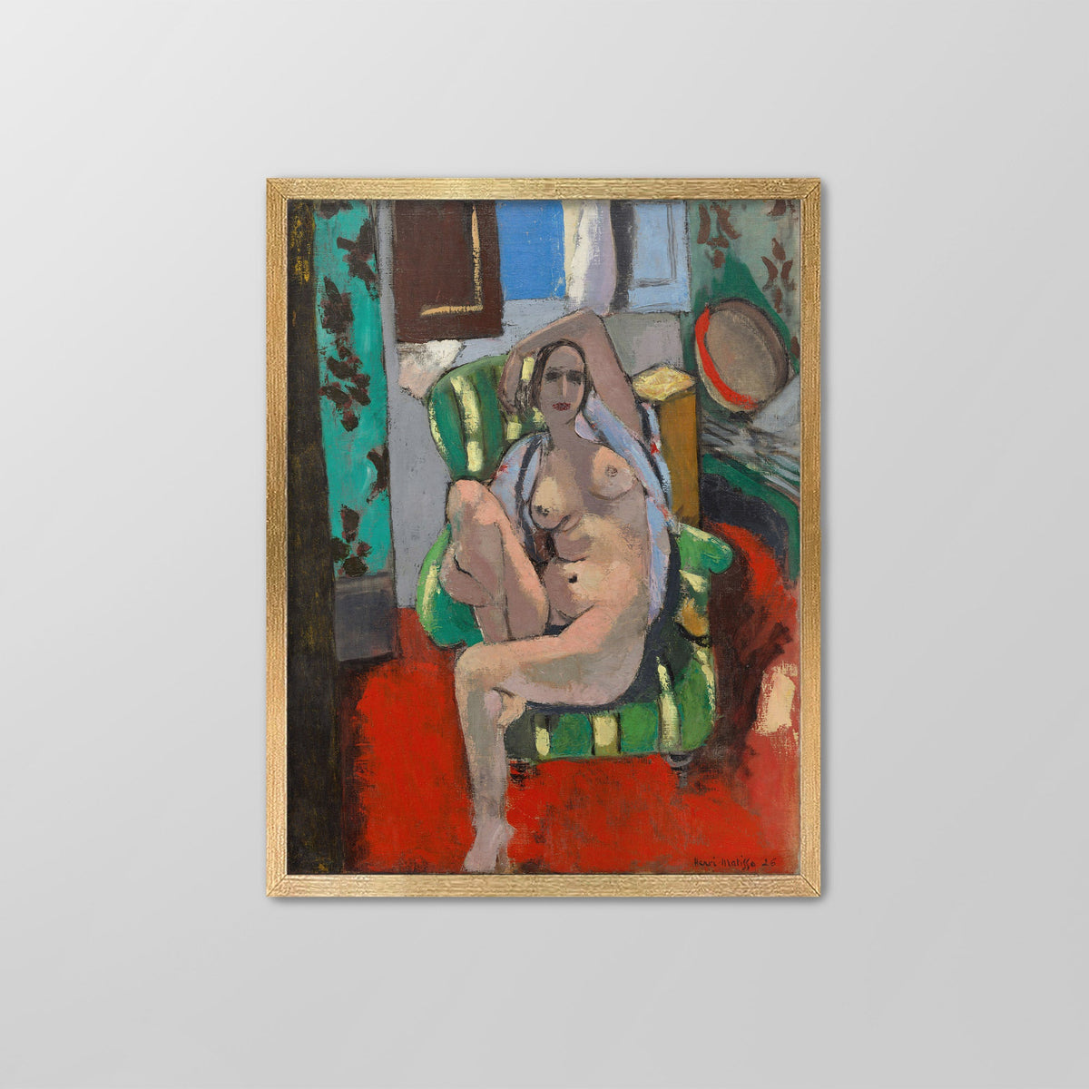 Odalisque with a Tambourine Canvas Print