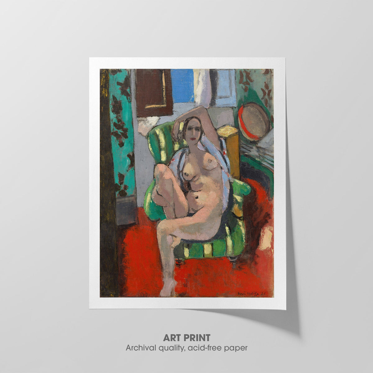 Odalisque with a Tambourine Canvas Print