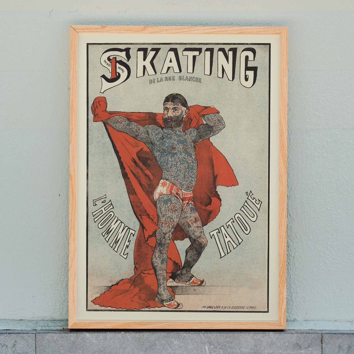Skating de la Rue Blanche Poster by Moryarty - Oil Painting canvas print