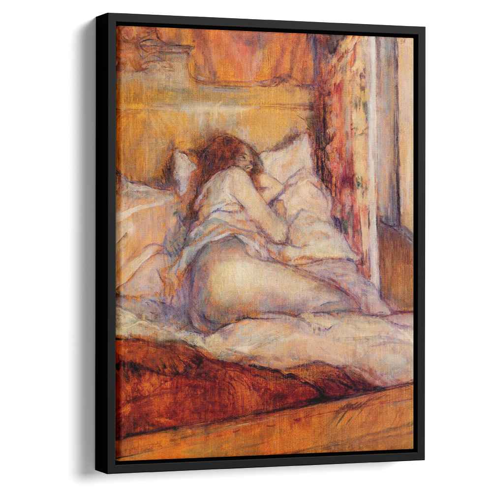 The Bed 1898 by Henri de Toulouse-Lautrec by Henri de Toulouse-Lautrec - Post-Impressionist canvas print