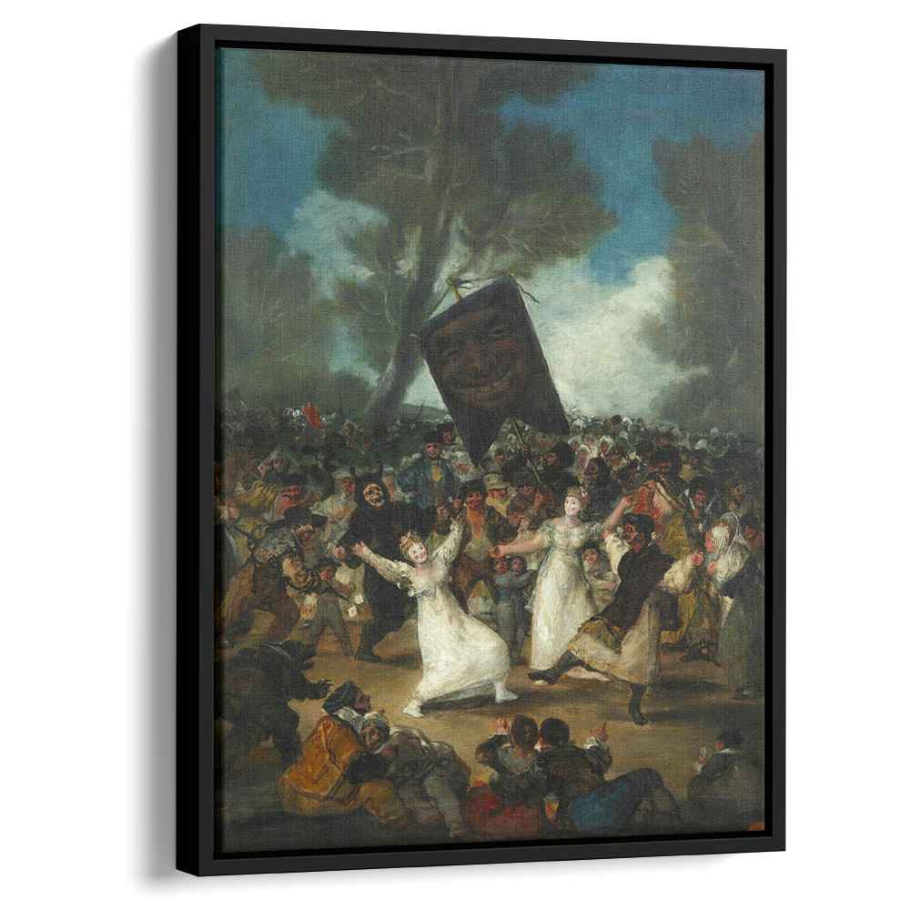 The Burial of the Sardine Corpus Christi Festival on Ash Wednesday 1814 by Francisco Goya by Francisco Goya - Romantic canvas print