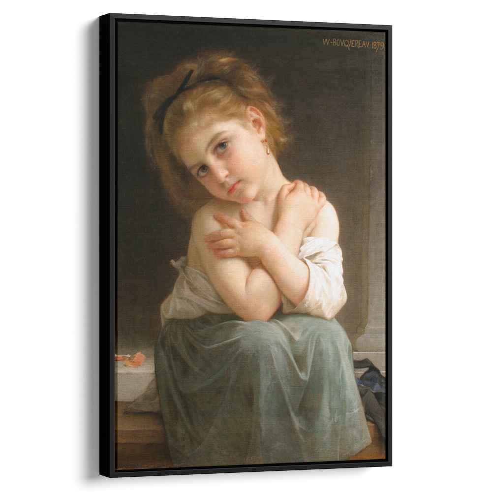 The chilly 1879 by William-Adolphe Bouguereau by William-Adolphe Bouguereau - Academic canvas print