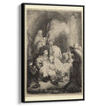 The circumcision small plateby Rembrandt Canvas Print