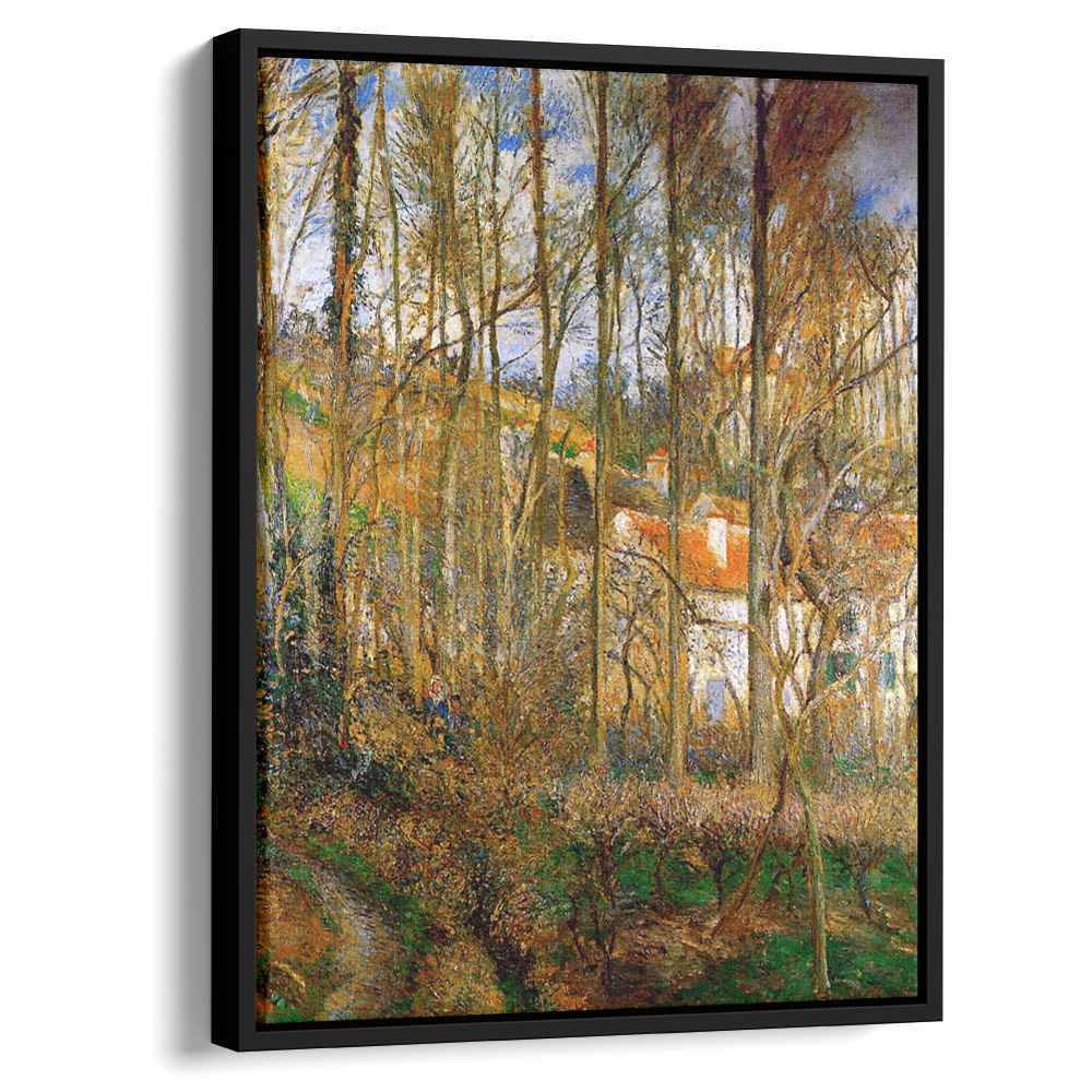 The Cote des Boeufs at l'Hermitage, near Pontoise by Camille Pissarro by Camille Pissarro - Impressionist canvas print