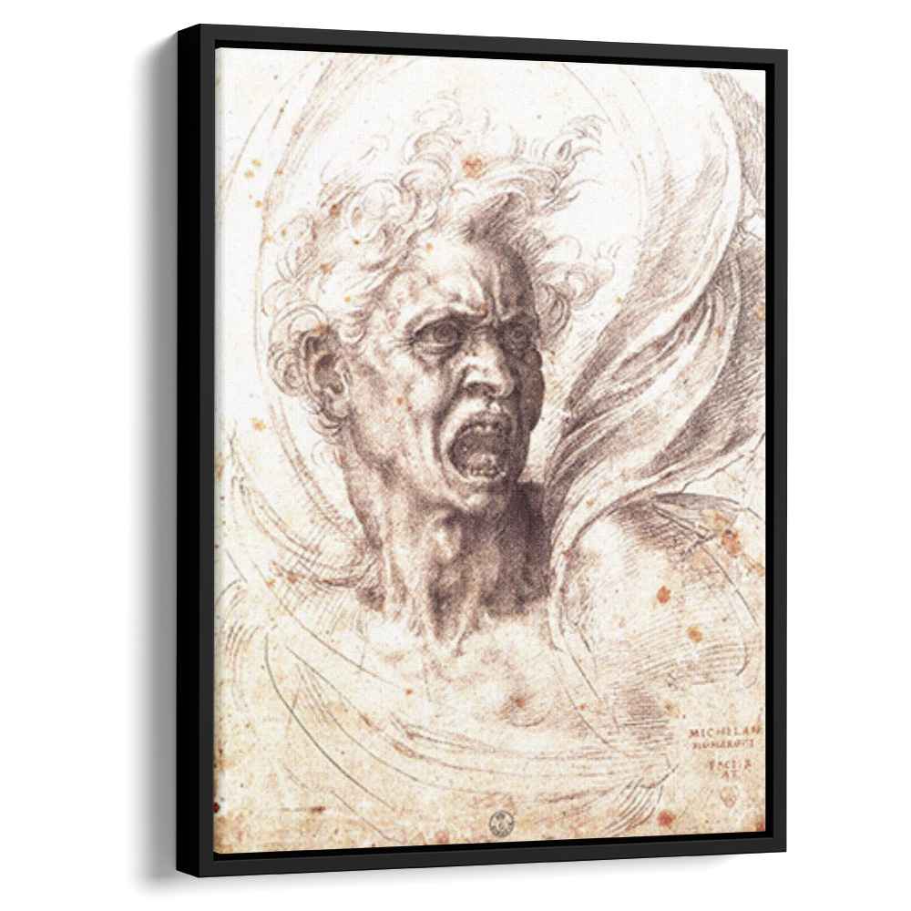 The Damned Soulby Michelangelo Canvas Print