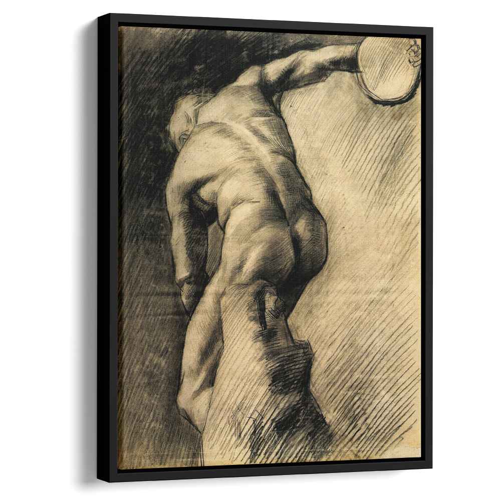 The Discus Thrower 1886 by Vincent van Gogh by Vincent van Gogh - Post-Impressionist canvas print
