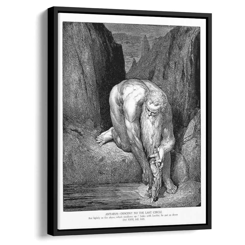 The Giant Antaeus 1868 by Gustave Dore by Gustave Dore - Oil Painting canvas print