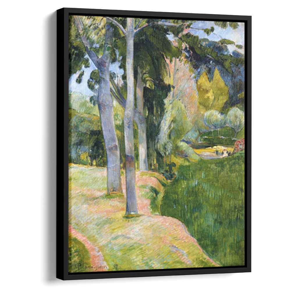 The large treeby Paul Gauguin Canvas Print
