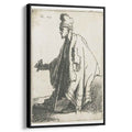The leper (Lazarus clep)by Rembrandt Canvas Print