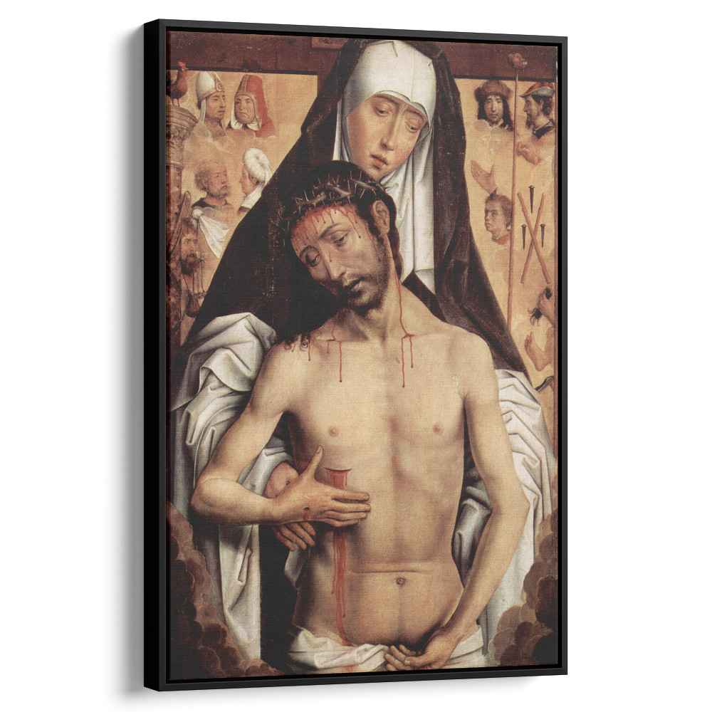 The Man of Sorrows in the Arms of the Virginby Hans Memling Canvas Print