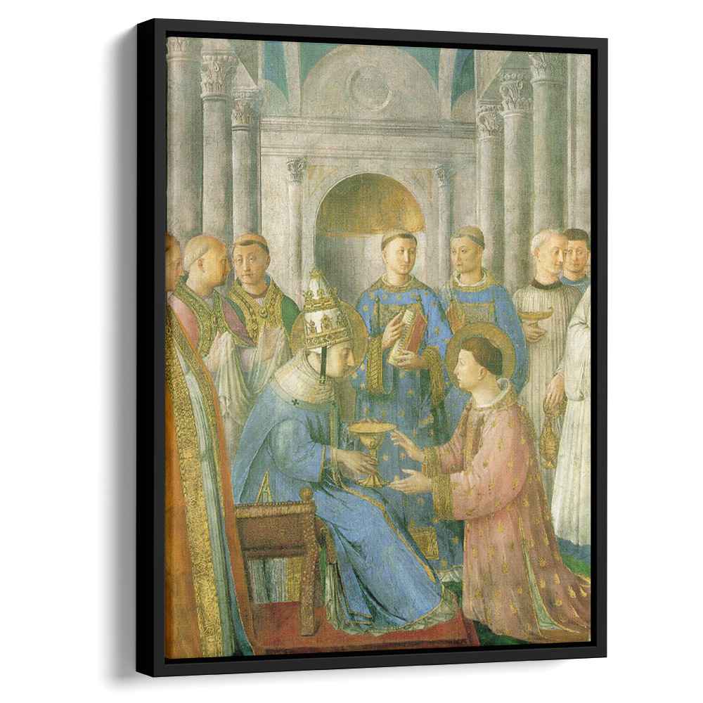 The ordination of St. Lawrence 1449 by Fra Angelico by Fra Angelico - Oil Painting canvas print