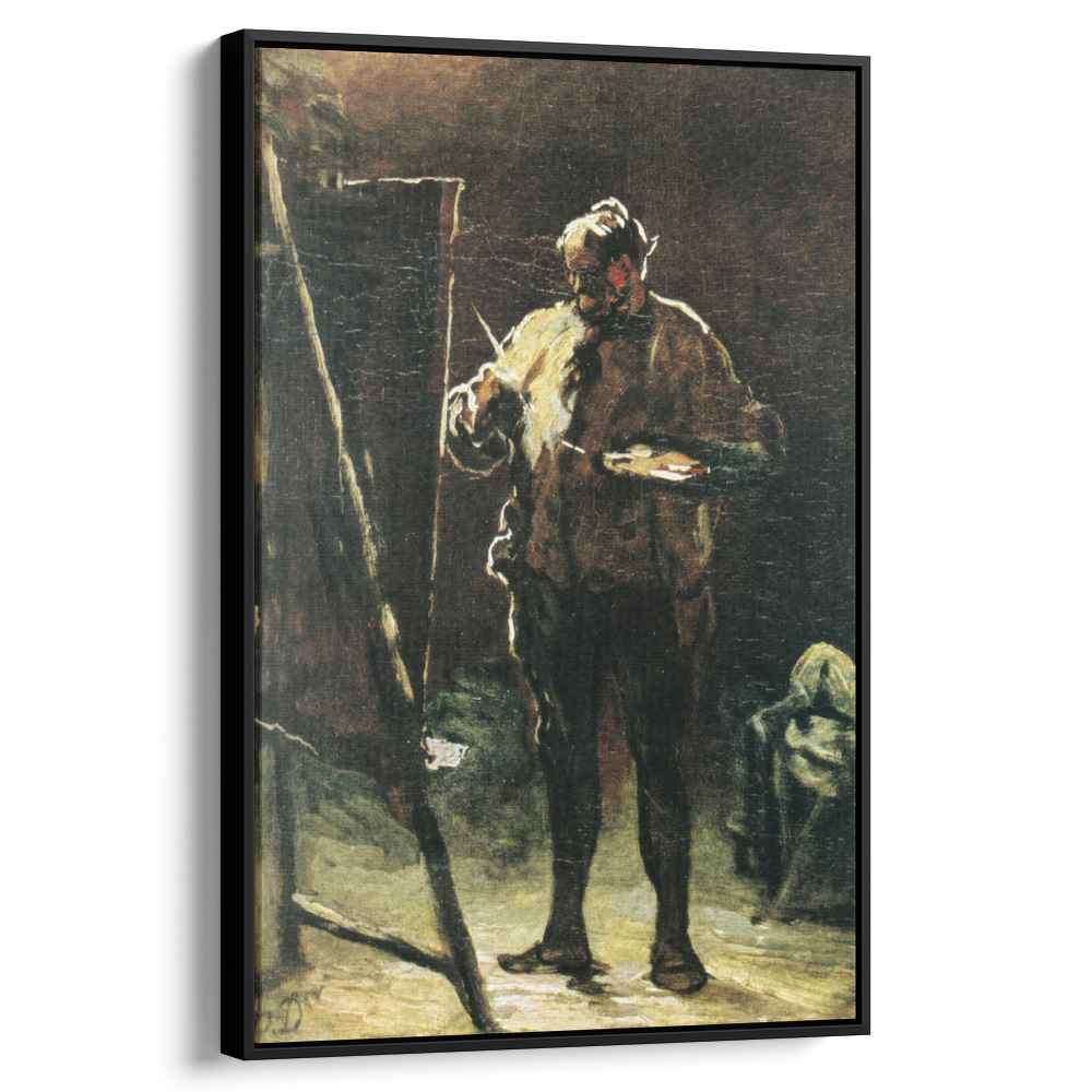The Painter at His Easel Canvas Print