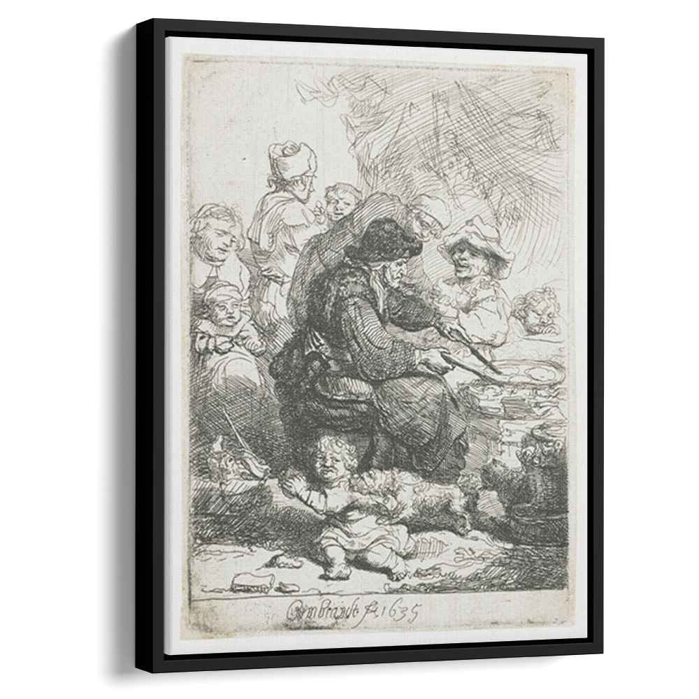 The pancake womanby Rembrandt Canvas Print