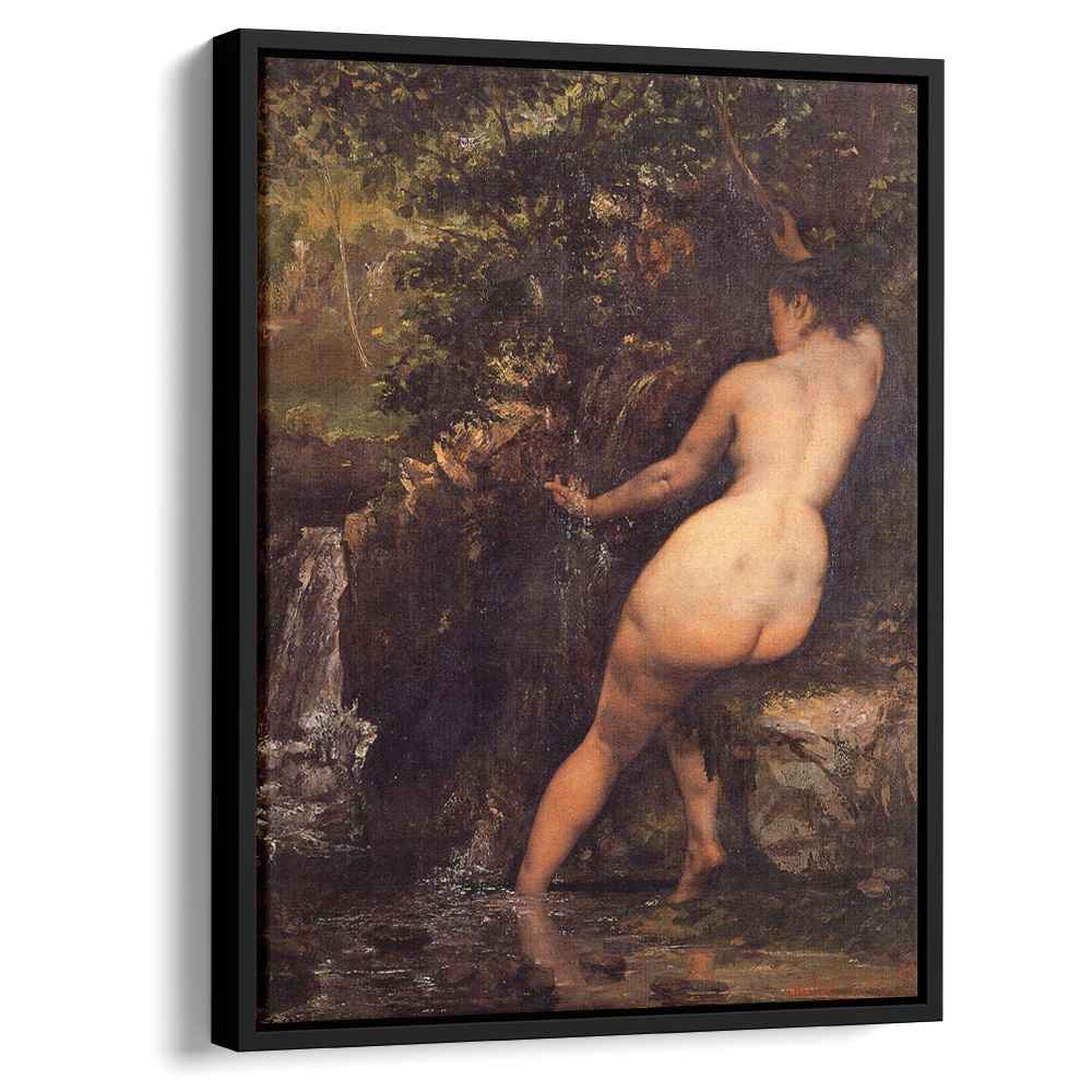 The Source Bather at the Source 1868 by Gustave Courbet by Gustave Courbet - Realist canvas print