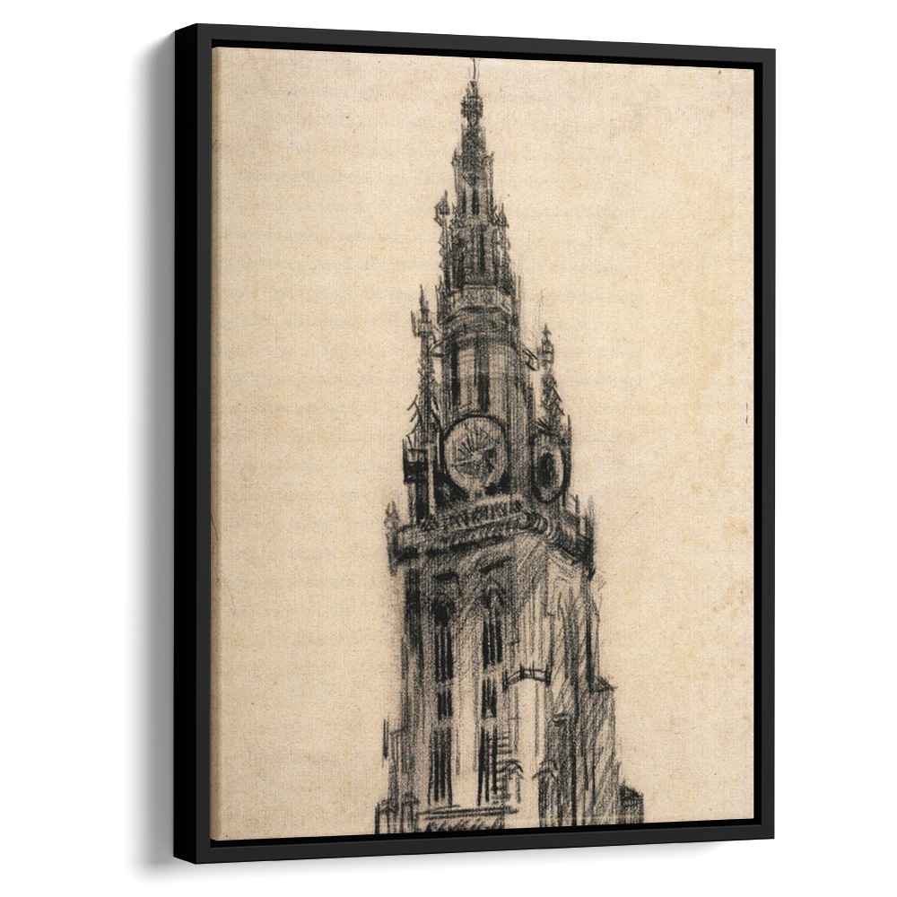 The Spire of the Church of Our Ladyby Vincent van Gogh Canvas Print