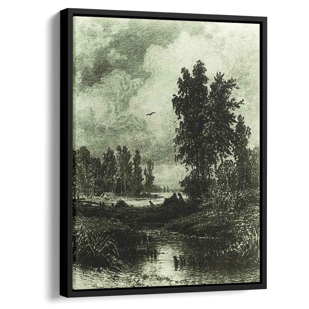 The streamby Ivan Shishkin Canvas Print