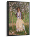 The Stroller (Suzanne Hoschede)by Claude Monet Canvas Print