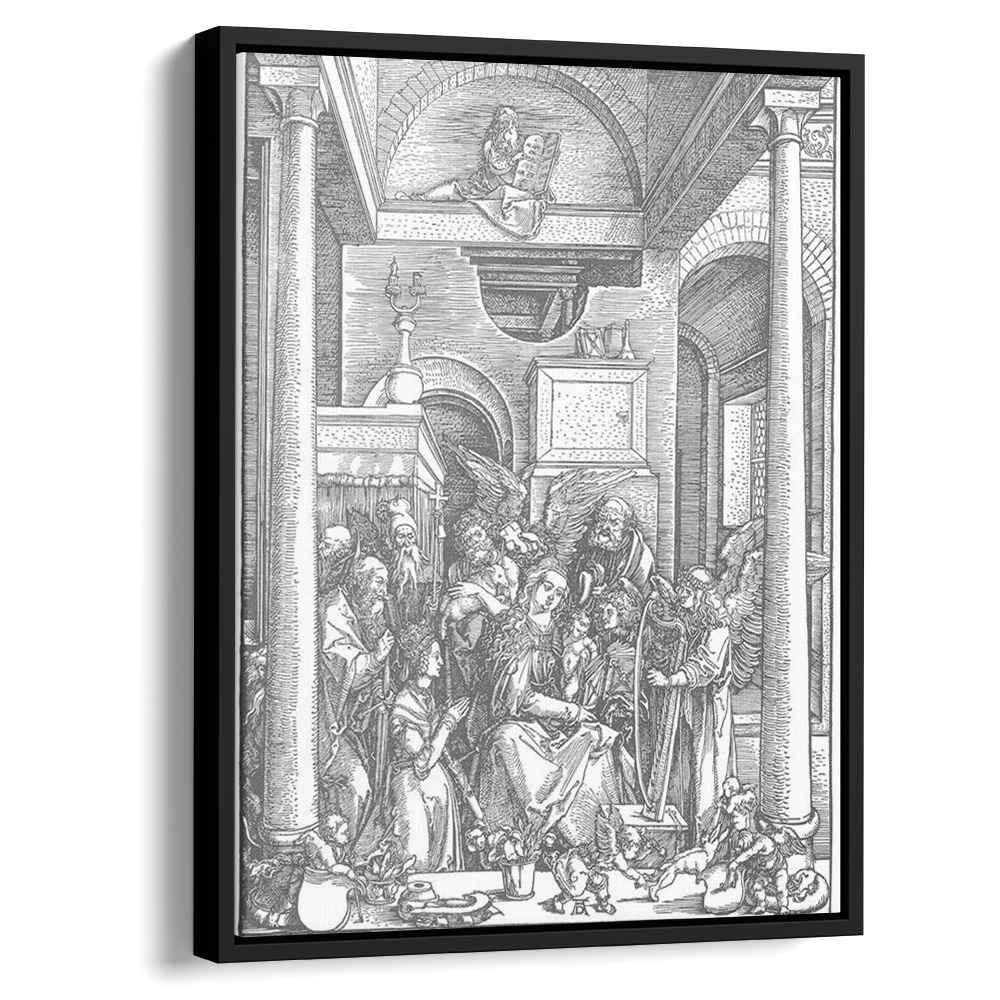 The Virgin Worshipped by Angels and Saints 1500 by Albrecht Durer by Albrecht Durer - Renaissance canvas print